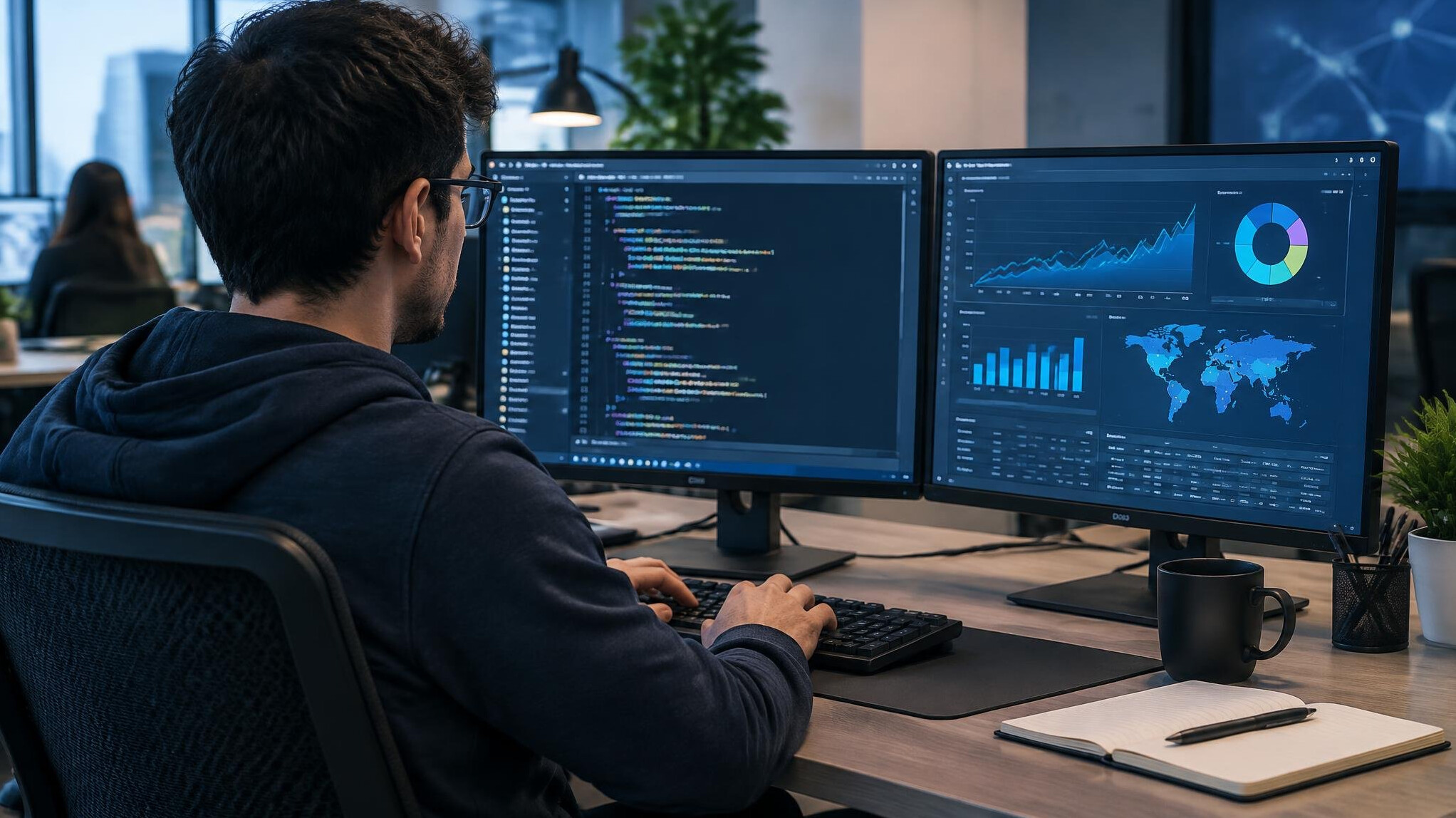 software developer coding